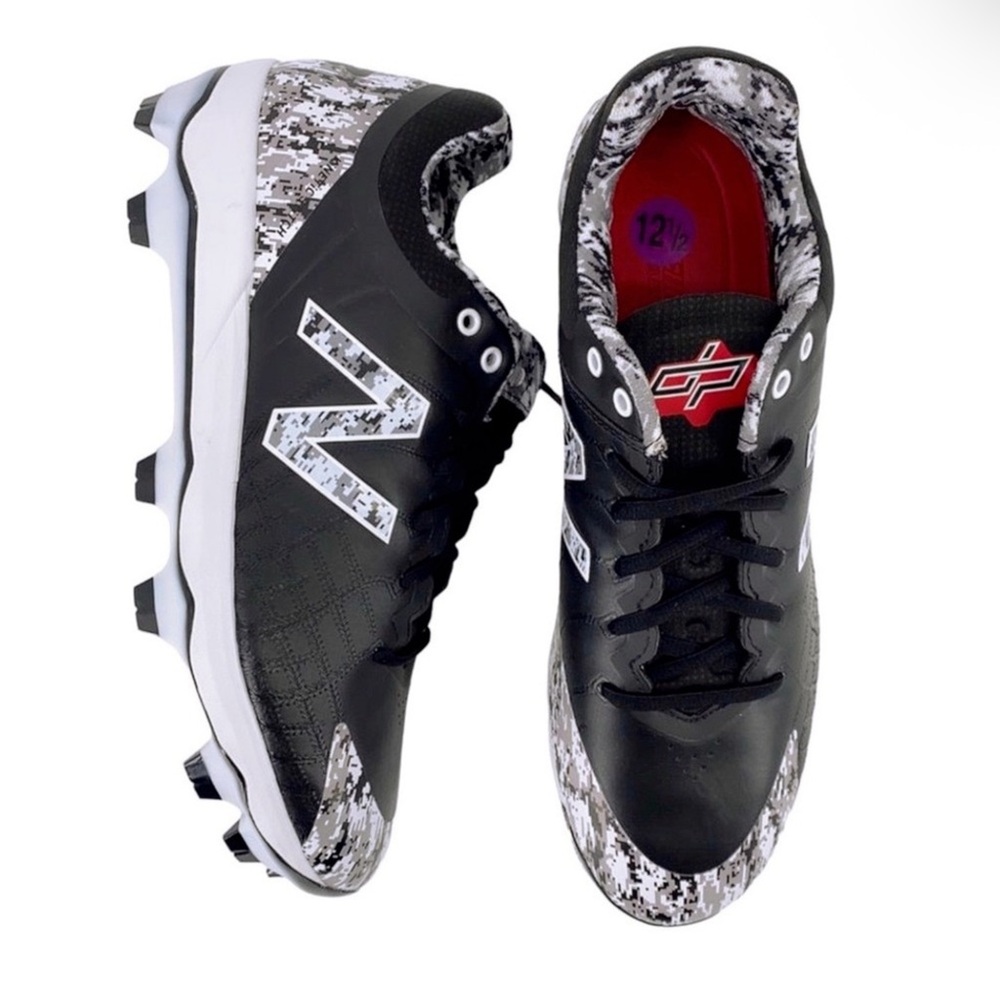 New Balance Pedroia TPU Molded Baseball Cleats Black/Digital Camo Mens Sz 16 NWT